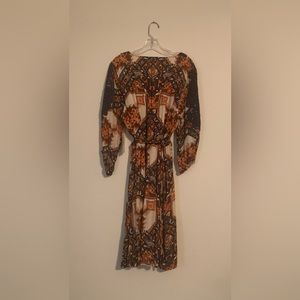 NWT! Nurture Multi-Color Indian Summer Women’s Dress w Lace Collar ~Sz XL